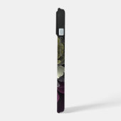 Abstracte Modern Purpur Khaki Gray Fractal Flower iPhone 15 Case (Linkerkant)