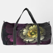 Abstracte Modern Purpur Khaki Gray Fractal Flower Plunjezak (Voorkant)