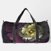 Abstracte Modern Purpur Khaki Gray Fractal Flower Plunjezak (Achterkant)