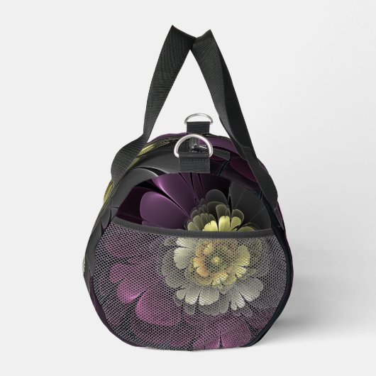 Abstracte Modern Purpur Khaki Gray Fractal Flower Plunjezak (Rechts)