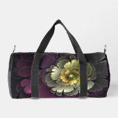 Abstracte Modern Purpur Khaki Gray Fractal Flower Plunjezak (Achterkant)