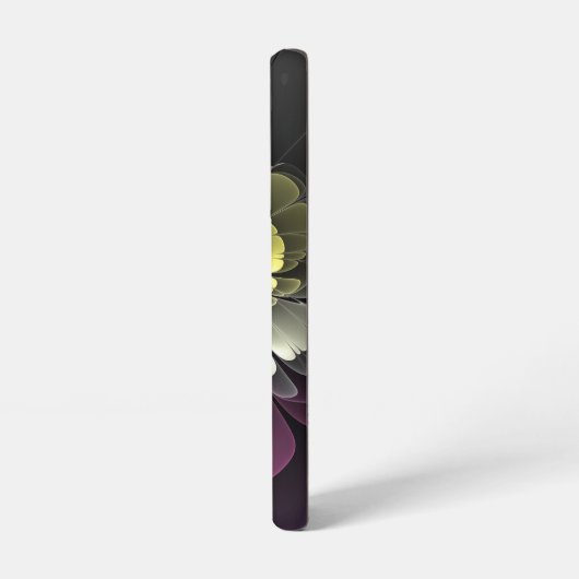 Abstracte Modern Purpur Khaki Gray Fractal Flower Samsung Galaxy Hoesje (Linkerkant)