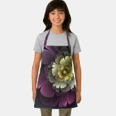 Abstracte Modern Purpur Khaki Gray Fractal Flower Schort (Insitu)