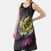 Abstracte Modern Purpur Khaki Gray Fractal Flower Schort (Insitu)