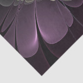 Abstracte Modern Purpur Khaki Gray Fractal Flower Tissuepapier (Detail)
