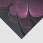 Abstracte Modern Purpur Khaki Gray Fractal Flower Tissuepapier (Detail)