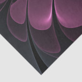 Abstracte Modern Purpur Khaki Gray Fractal Flower Tissuepapier (Detail)