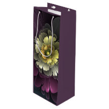 Abstracte Modern Purpur Khaki Gray Fractal Flower