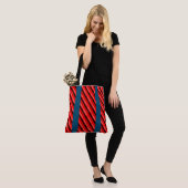 ABSTRACTE MODERN-tekenen in rode blauwe zwarte Leg Tote Bag (Op model)