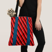 ABSTRACTE MODERN-tekenen in rode blauwe zwarte Leg Tote Bag (Dichtbij)