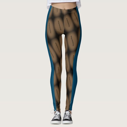 ABSTRACTE MODERN-tekening in blauw, zwart, bruin Leggings (Voorkant)