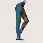 ABSTRACTE MODERN-tekening in blauw, zwart, bruin Leggings (Rechts)