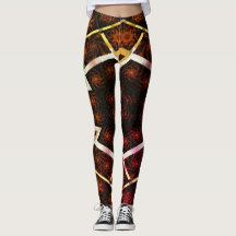 ABSTRACTE MODERN-tekening in-geel-roodbruinmozaïek