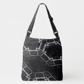 ABSTRACTE MODERN-tekening in zwart-grijs Crossbody Tas (Voorkant)