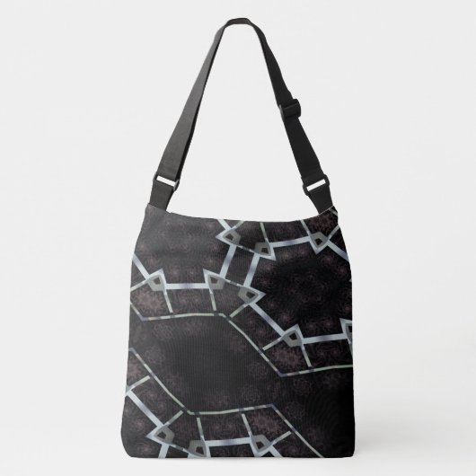 ABSTRACTE MODERN-tekening in zwart-grijs Crossbody Tas (Voorkant)
