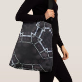 ABSTRACTE MODERN-tekening in zwart-grijs Crossbody Tas (Dichtbij)