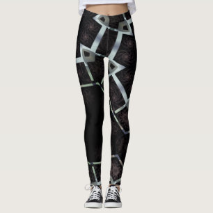 ABSTRACTE MODERN-tekening in zwart-grijs Leggings