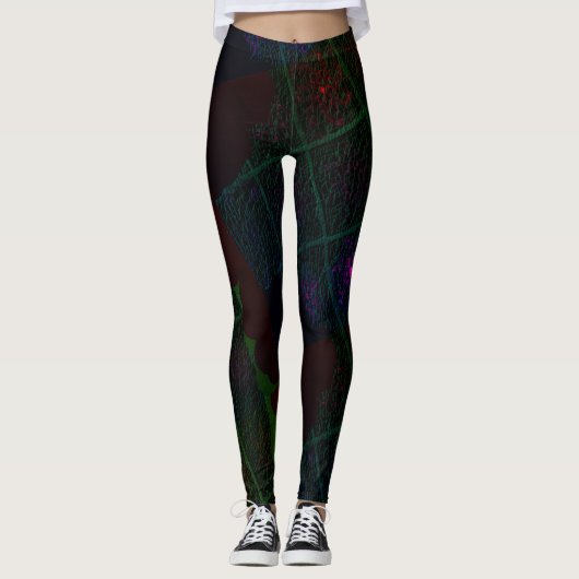 ABSTRACTE MODERN-tekeningen in Leggings voor olijf (Voorkant)