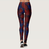 ABSTRACTE MODERN-tekeningen in roos-rood-blauw moz Leggings (Achterkant)