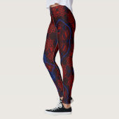 ABSTRACTE MODERN-tekeningen in roos-rood-blauw moz Leggings (Links)