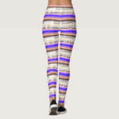 ABSTRACTE MODERN-trek in blauw-lichtbruin Leggings (Achterkant)