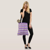 ABSTRACTE MODERN-trek in blauw-lichtbruin Tote Bag (Op model)