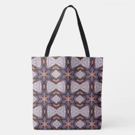 ABSTRACTE MODERN-trek in-diepe blauwbruine Canvas  Tote Bag