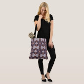 ABSTRACTE MODERN-trek in-diepe blauwbruine Canvas  Tote Bag (Op model)