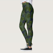 ABSTRACTE MODERN-trek in diepgroene-zwarte-Legging Leggings (Links)