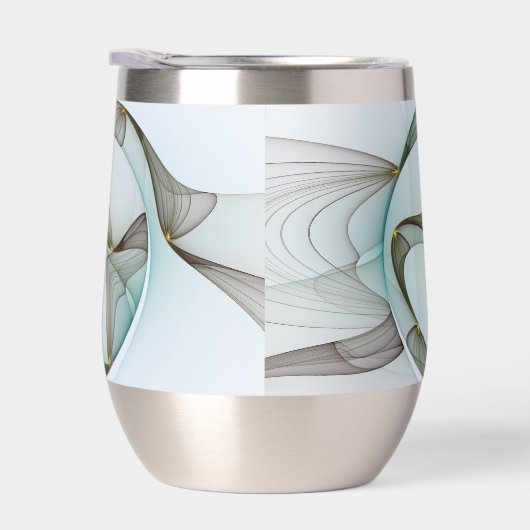 Abstracte Modern Turquoise Brown Gold Elegance (Rechts)