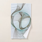 Abstracte Modern Turquoise Brown Gold Elegance Bad Handdoek (Handdoek)