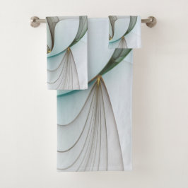 Abstracte Modern Turquoise Brown Gold Elegance Bad Handdoek