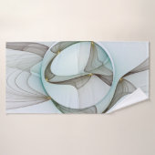 Abstracte Modern Turquoise Brown Gold Elegance Badhanddoek (Badhanddoek)