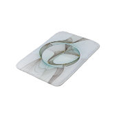 Abstracte Modern Turquoise Brown Gold Elegance Badmat (Gekanteld)