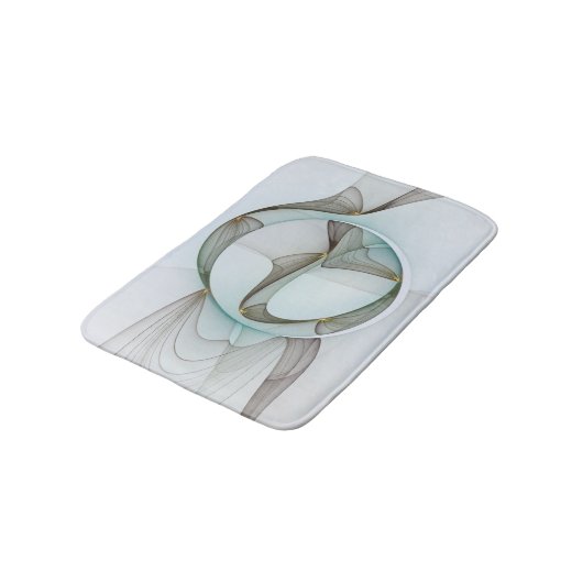 Abstracte Modern Turquoise Brown Gold Elegance Badmat (Gekanteld)