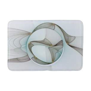 Abstracte Modern Turquoise Brown Gold Elegance Badmat