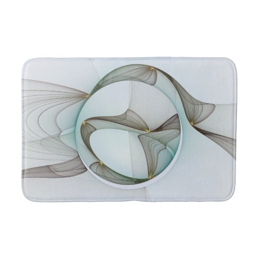 Abstracte Modern Turquoise Brown Gold Elegance Badmat (Voorkant)