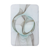 Abstracte Modern Turquoise Brown Gold Elegance Badmat (Voorkant Verticaal)