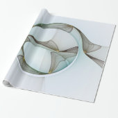 Abstracte Modern Turquoise Brown Gold Elegance Cadeaupapier (Uitgerold)