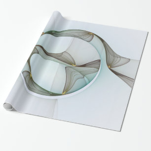 Abstracte Modern Turquoise Brown Gold Elegance Cadeaupapier