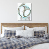 Abstracte Modern Turquoise Brown Gold Elegance Canvas Afdruk (Insitu (Slaapkamer))