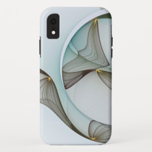 Abstracte Modern Turquoise Brown Gold Elegance Case-Mate iPhone Case
