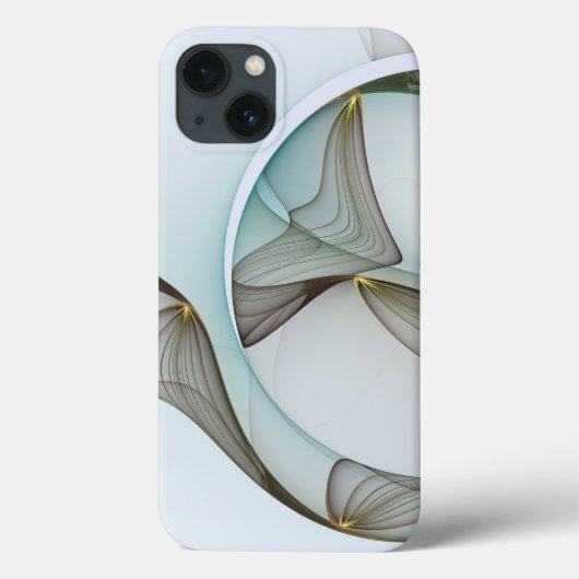 Abstracte Modern Turquoise Brown Gold Elegance Case-Mate iPhone Case (Achterkant)