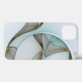 Abstracte Modern Turquoise Brown Gold Elegance Case-Mate iPhone Case (Achterkant (horizontaal))