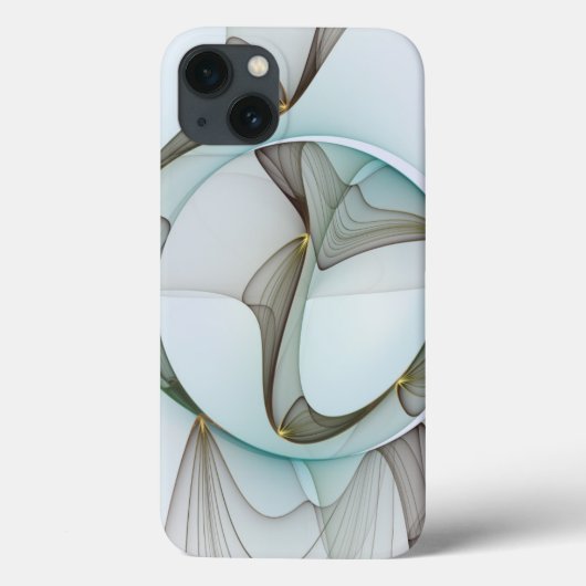 Abstracte Modern Turquoise Brown Gold Elegance Case-Mate iPhone Case (Achterkant)