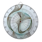 Abstracte Modern Turquoise Brown Gold Elegance Dartbord (Voorkant)