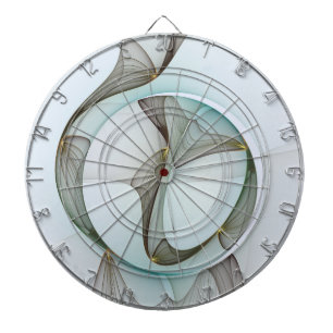 Abstracte Modern Turquoise Brown Gold Elegance Dartbord