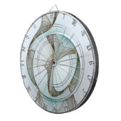 Abstracte Modern Turquoise Brown Gold Elegance Dartbord (Voorkant Rechts)