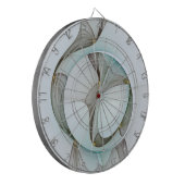 Abstracte Modern Turquoise Brown Gold Elegance Dartbord (Voorkant Links)