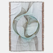 Abstracte Modern Turquoise Brown Gold Elegance Deken (Voorkant Verticaal)